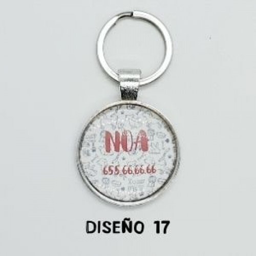 Etiqueta de identificação branca para cães com desenhos.