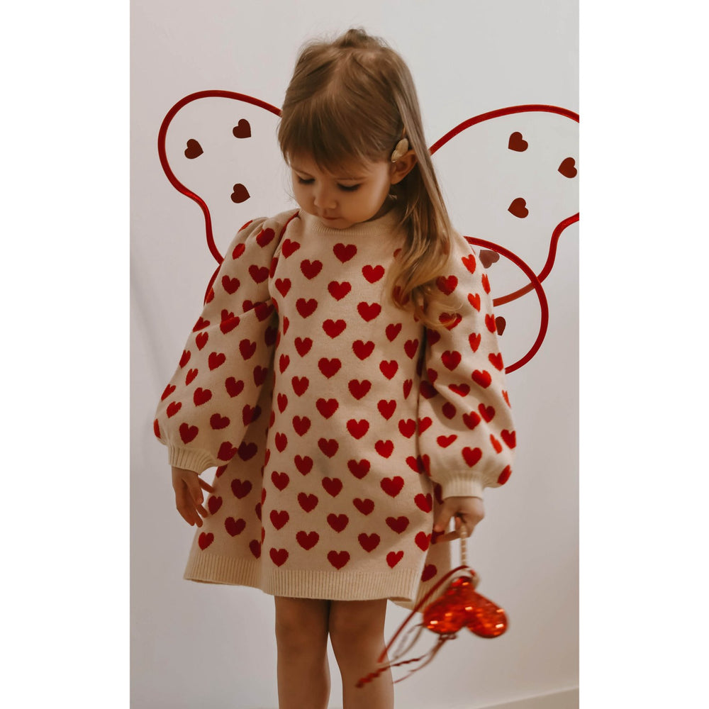 Køb Fliink Pompeian Red/ Sandshell Alon Heart Kjole