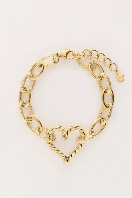 Iconic armband met twist en hartje