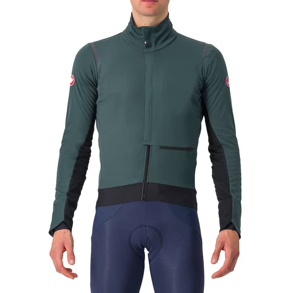 Veste vélo CASTELLI ALPHA DOPPIO ROS JACKET ROVER GREEN/BLACK REFLEX-SILVER GRAY