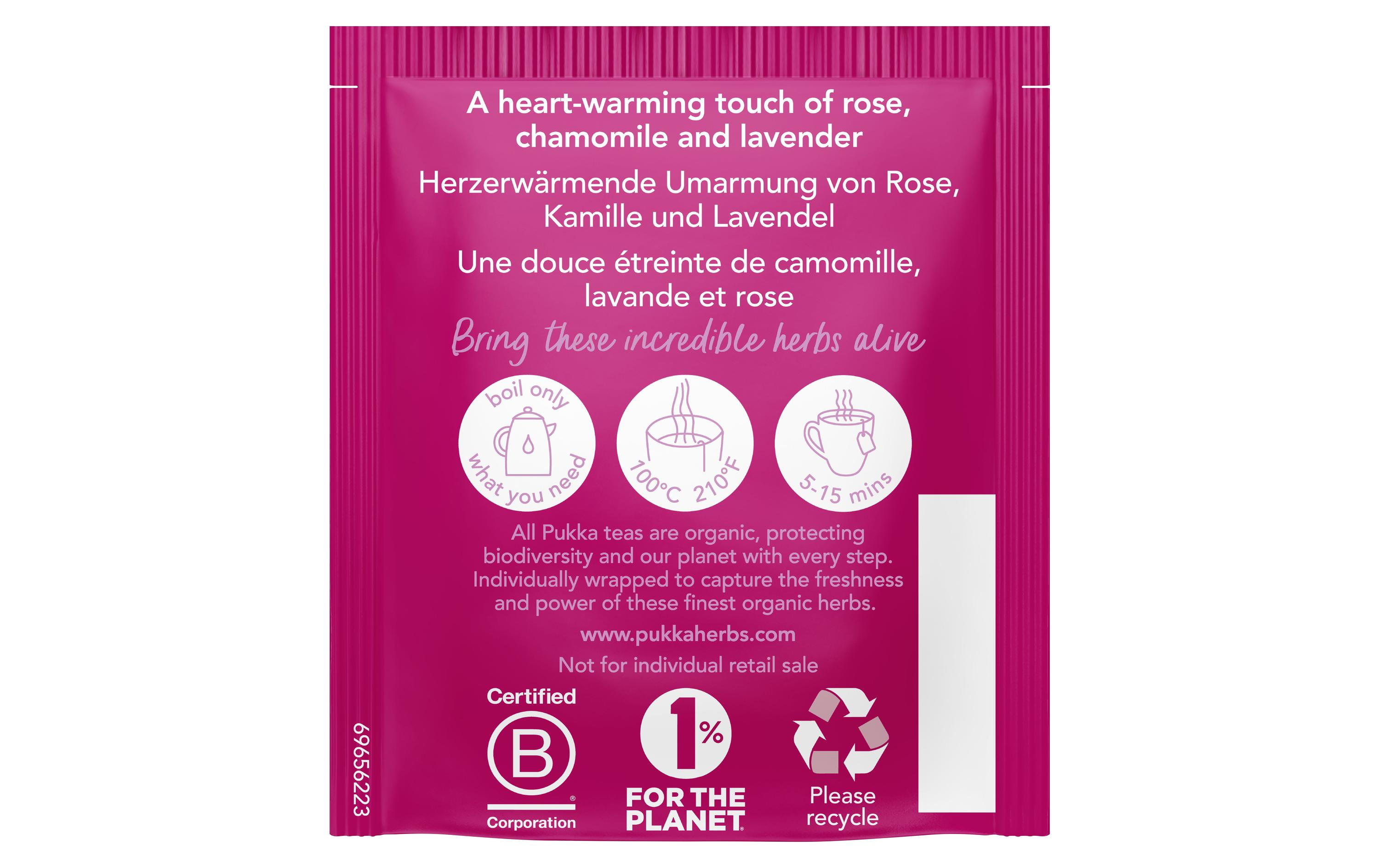 Teebeutel Love Bio-Tee 20 StückHerzerwärmender Bio-Tee