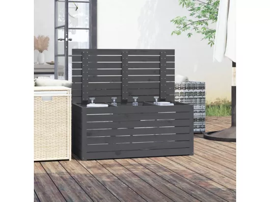 Boîte de jardin gris 101x50,5x46,5 cm bois massif de pin