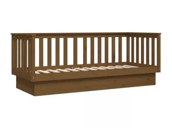 Lit de jour sans matelas marron miel 90x190 cm bois pin massif