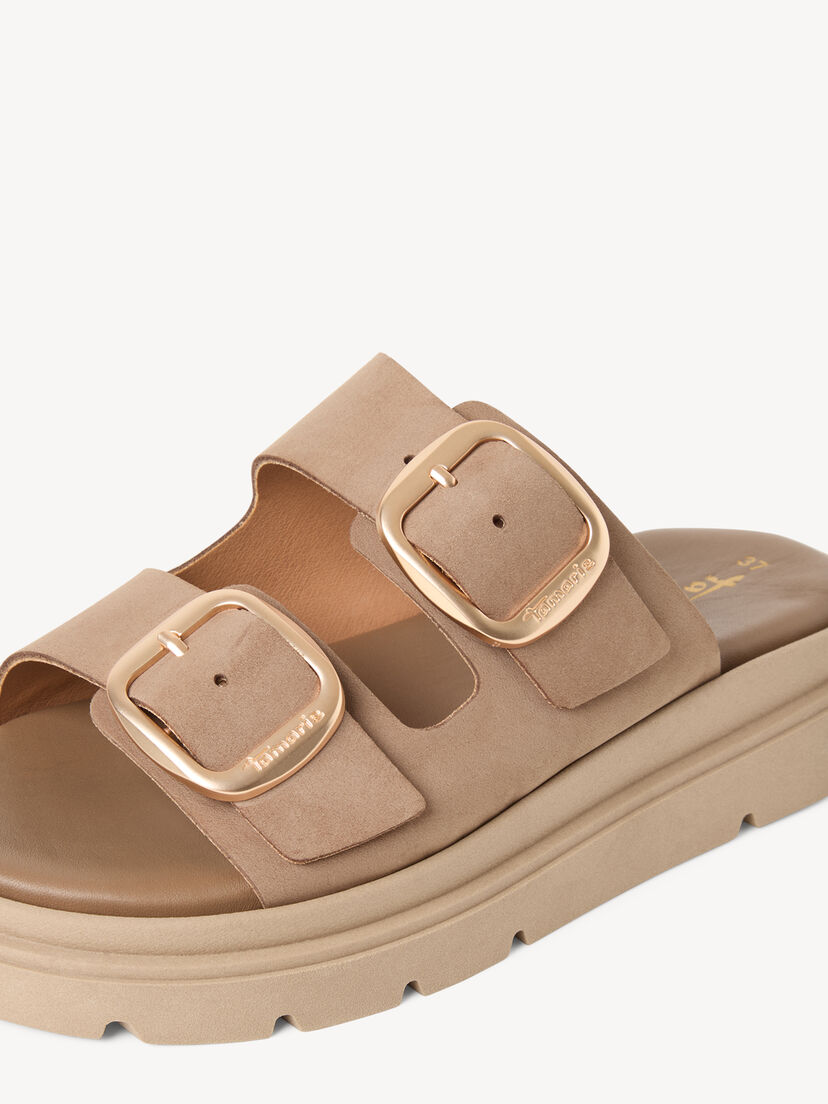 Leren Slipper - beige