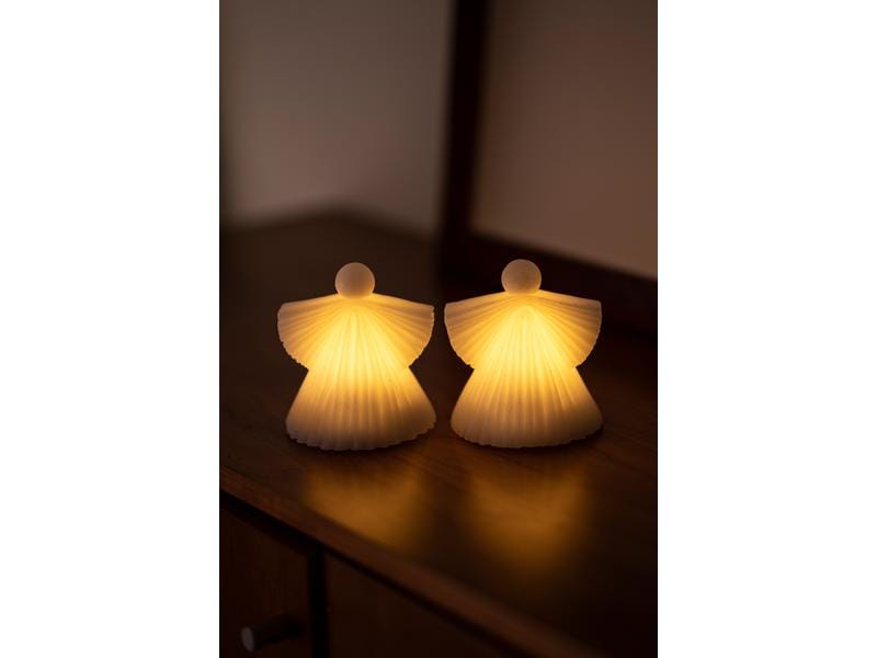 Sirius Tischdeko Asta, Ø 9.2 x H 10 cm, 2er Set, Weiss Weihnachtliche LED-Dekoration