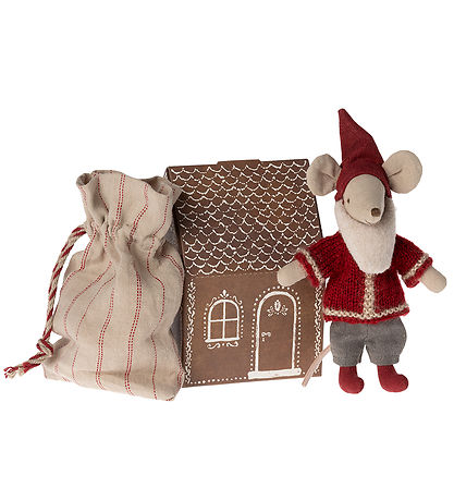 Maileg Maus - Großer Bruder - Weihnachtsmann I Lebkuchenhaus
