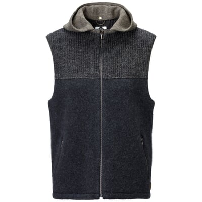 Herren-Strick-Walkweste, Blauschwarz