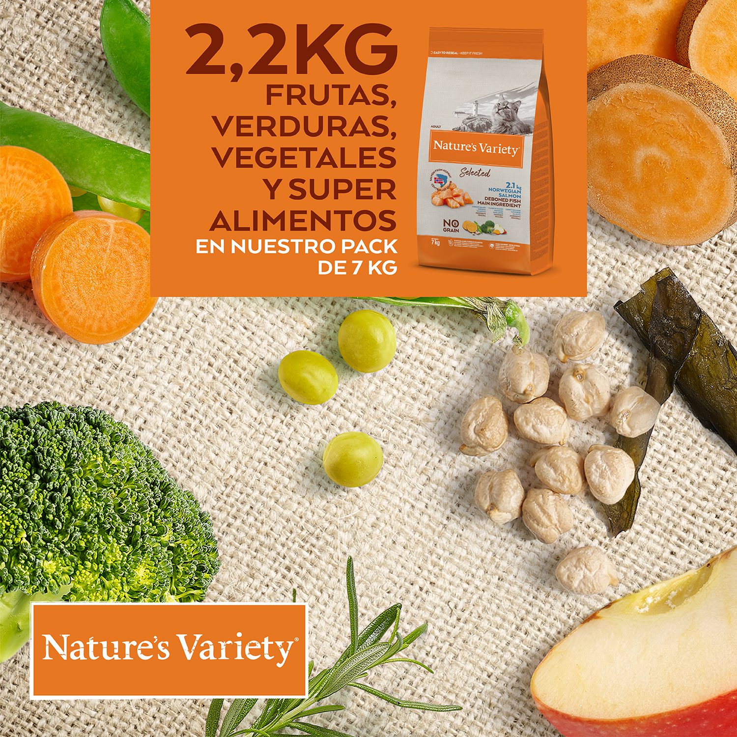 Ração para gatos adultos Nature's Variety Selected Norwegian Salmon