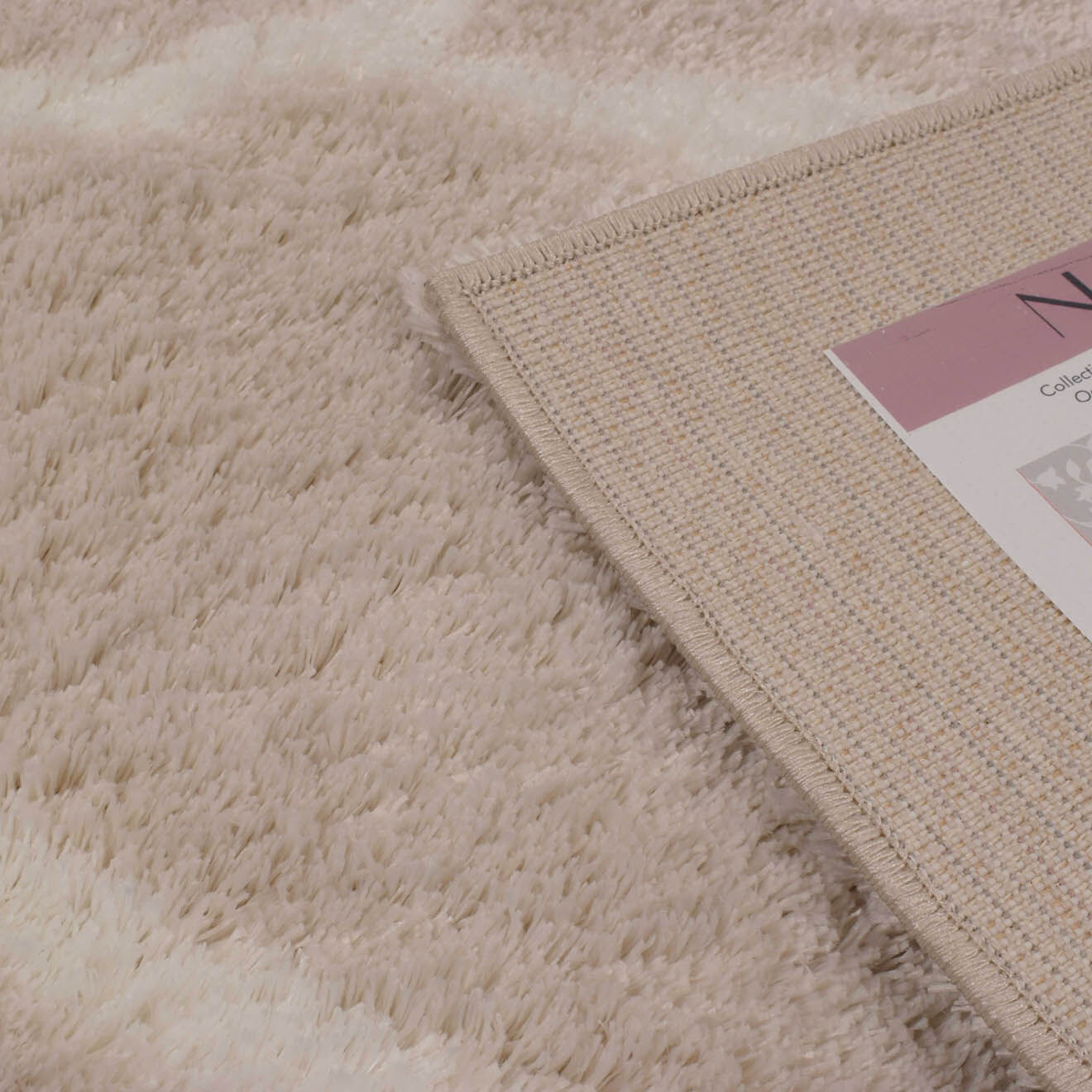 Nazar Rugs Tapis Shaggy doux Oslo 637 beige - 160x230 cm
