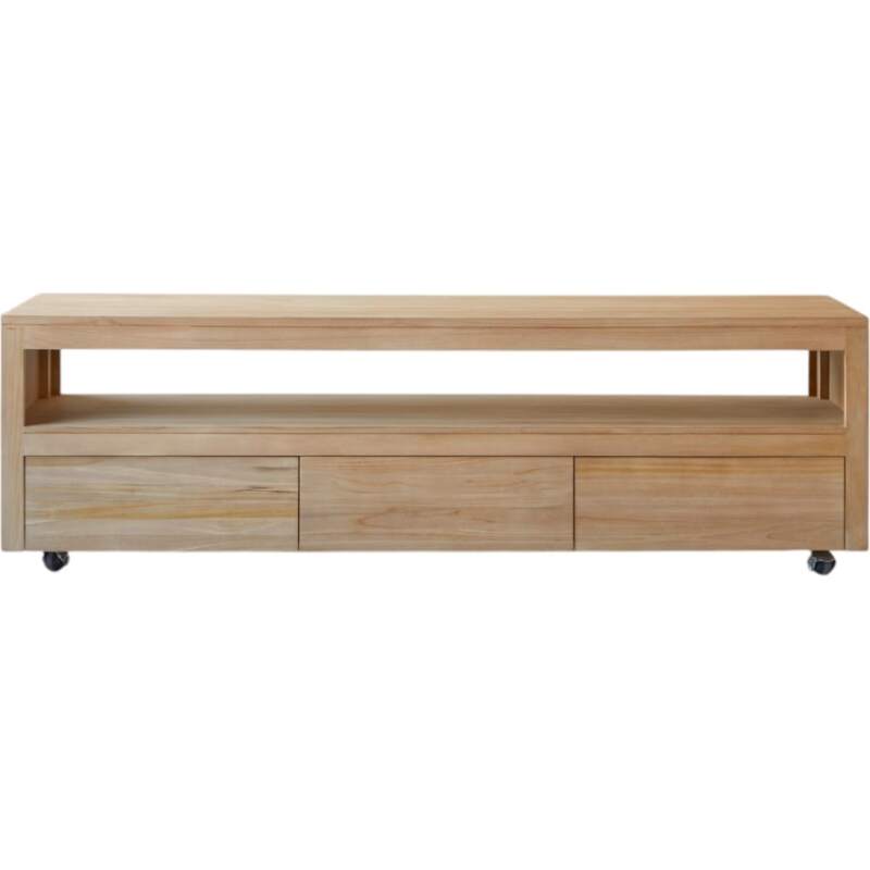 Meuble TV en bois de teck Anoa H 55 x L 180 x P 45 cm