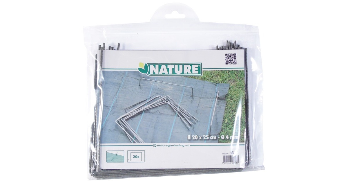 NatureGronddoekpennen bevestiging  (20 stuks, 20 x 25 cm)