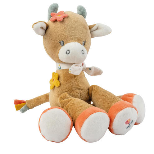 Mini peluche vache Mila beige - NATTOU