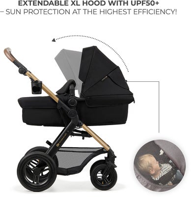 Kinderkraft MOOV 2 4-in-1 Air Duovogn, Pure Black