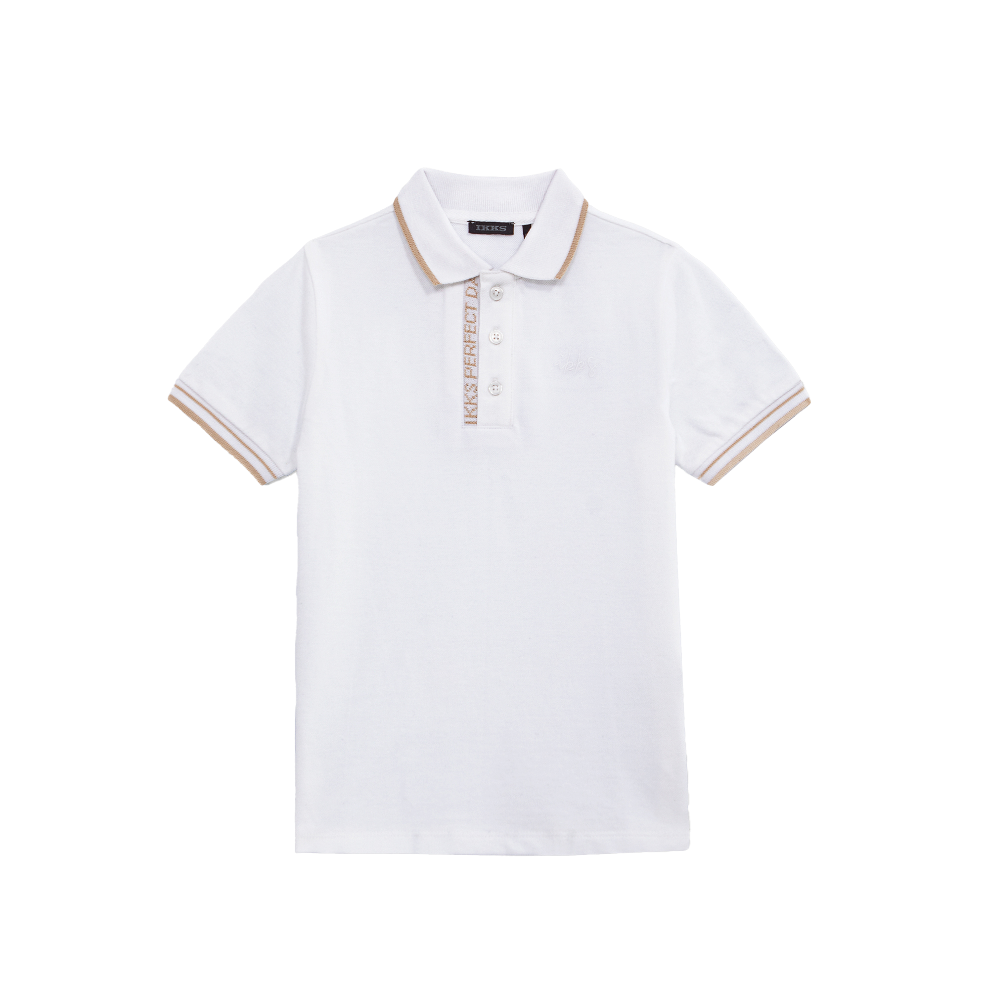 Polo droit en coton | Blanc