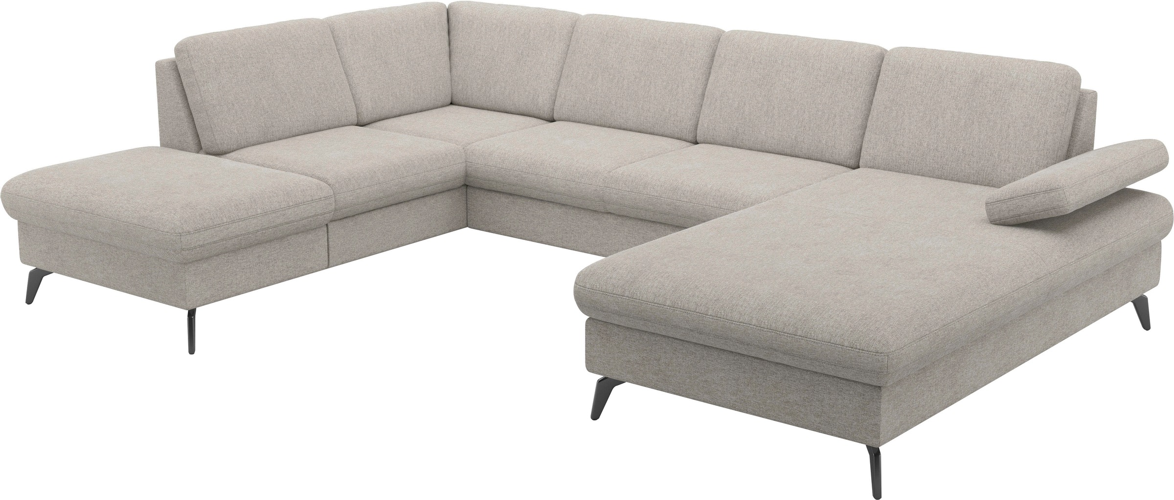 sit&more Wohnlandschaft »Morris Jubi U-Form, B: 300 cm« mit Armteilfunktion & 1 Zierkissen, optional Bettfunktion