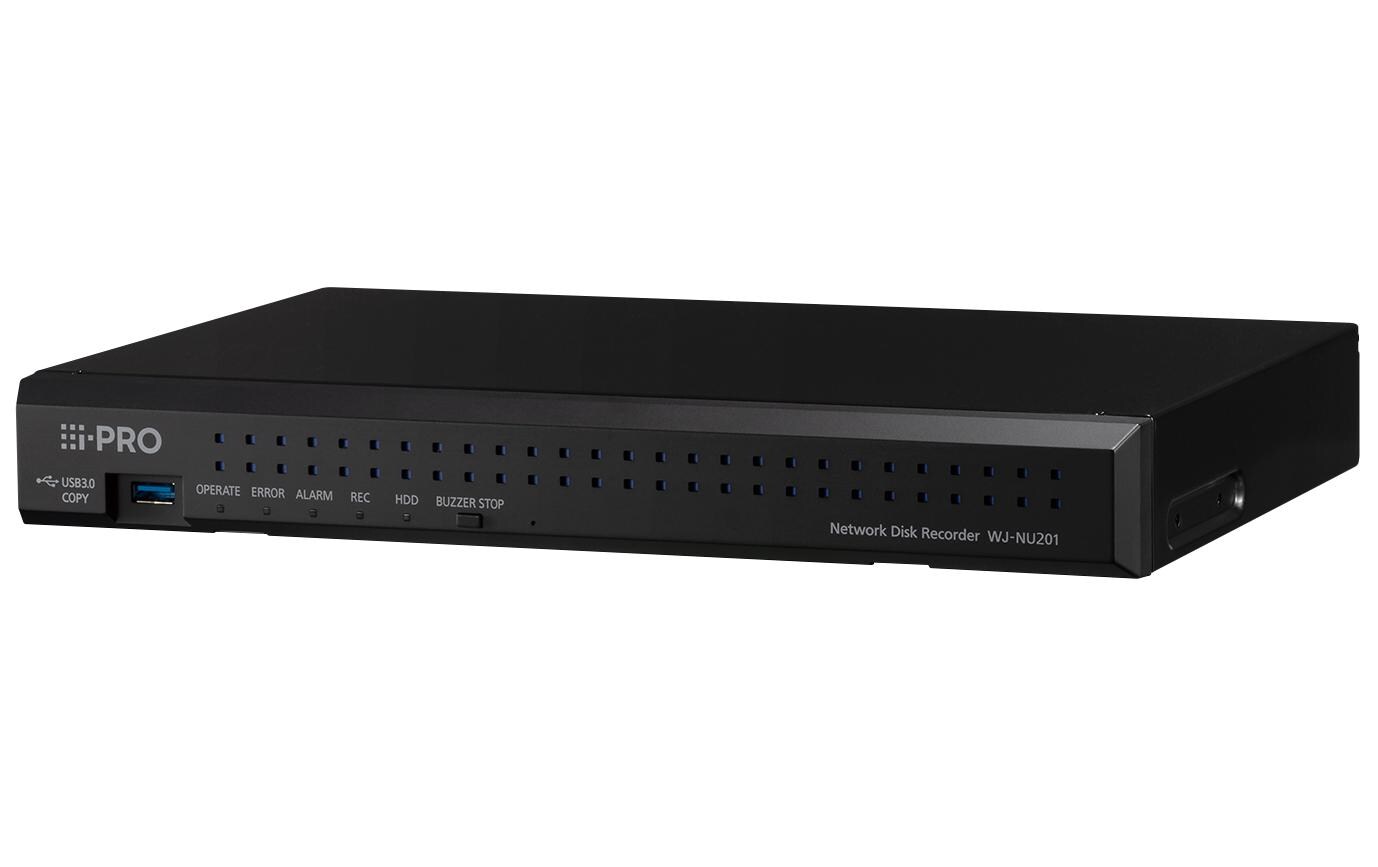 Netzwerkrekorder WJ-NU201KG 8 Kanal ohne HDD<br>Neue NVRs mit höherer Sicherheitsstufe und einfacher Installation mit integriertem PoE+ Switch