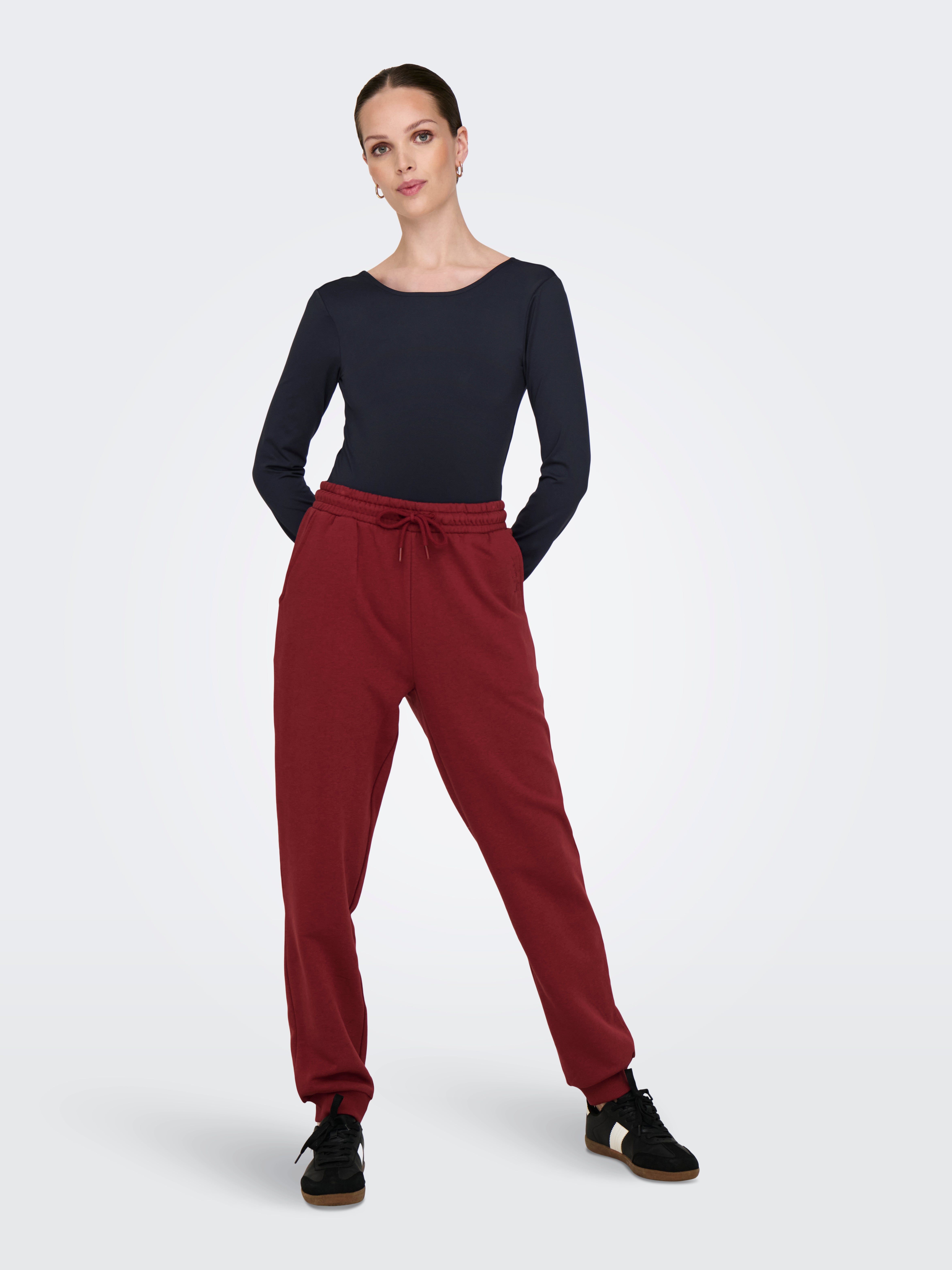 ONPLUX Hohe Taille Normal geschnitten Jogginghose Sun-Dried Tomato