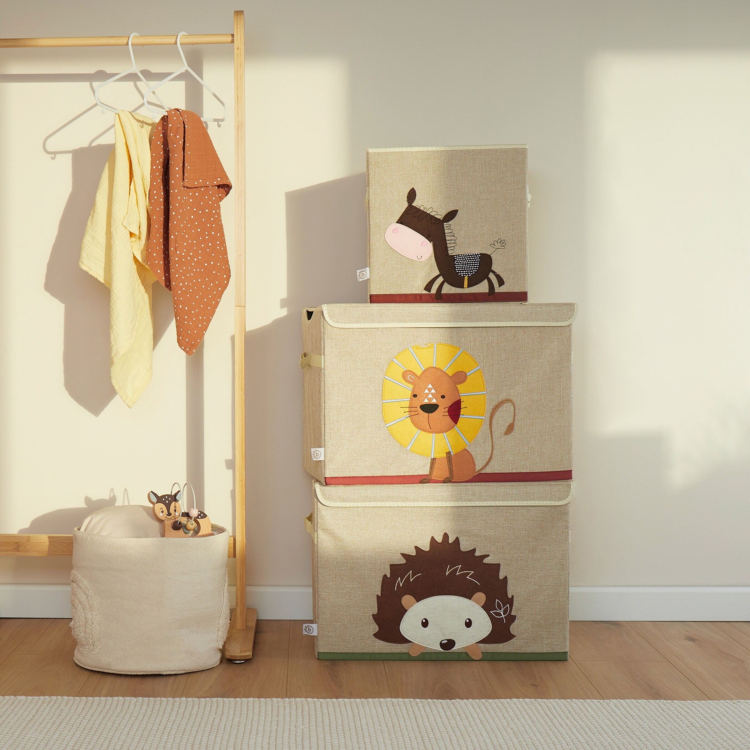 Bieco Aufbewahrungskiste 36x51x36 cm Igel / beige / braun