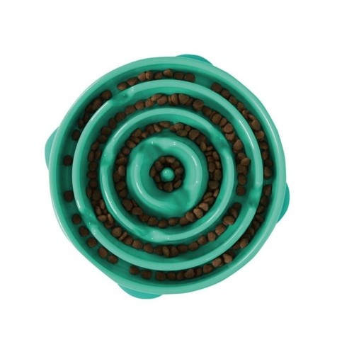 Comedouro lento para cães, verde