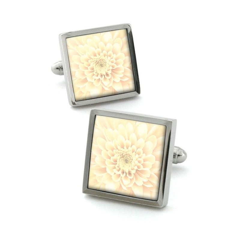 Boutons de manchette, Chrysanthemum ivoire