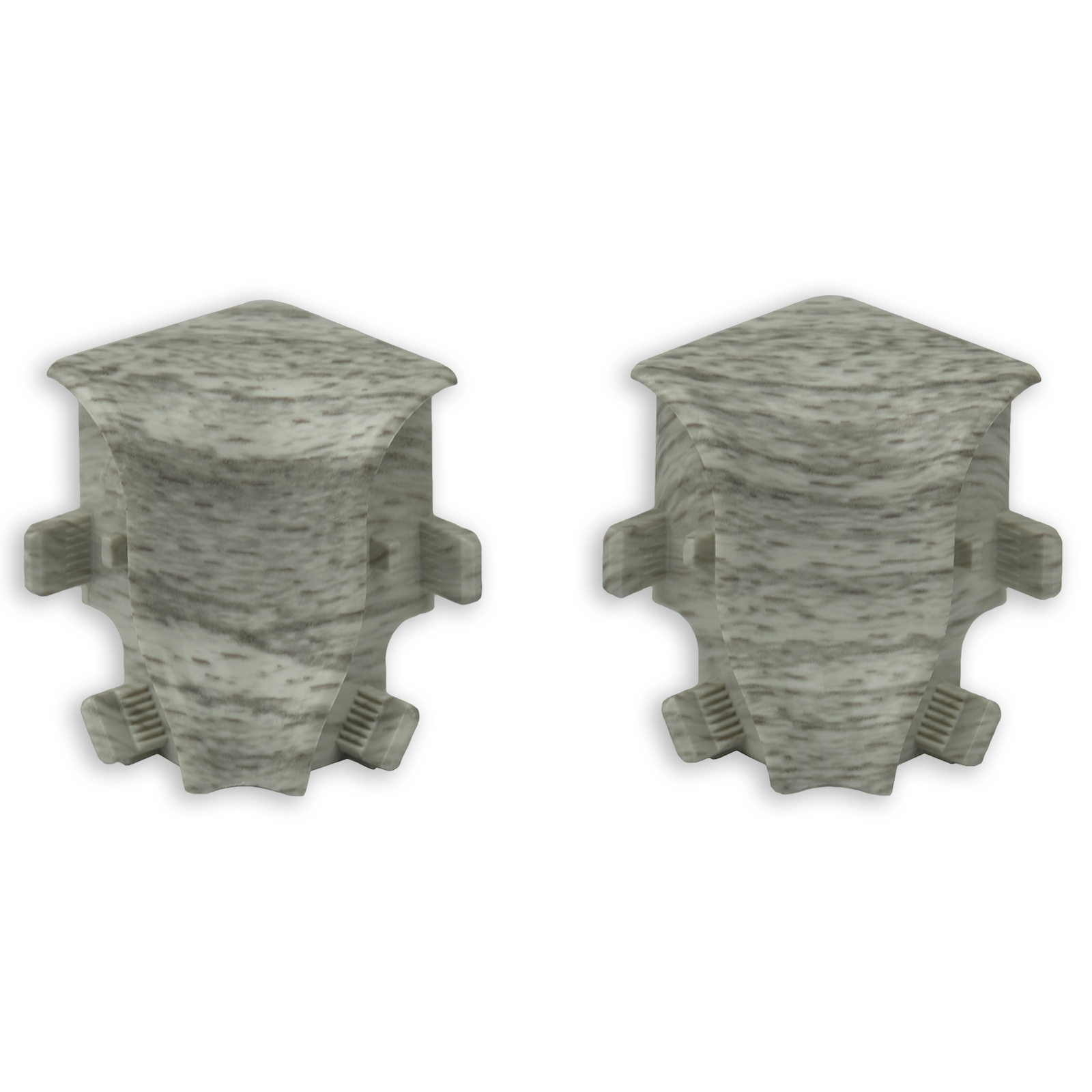 profitan 2er-Set Innenecken - Buche grau - für Sockelleisten: 40 mm hoch