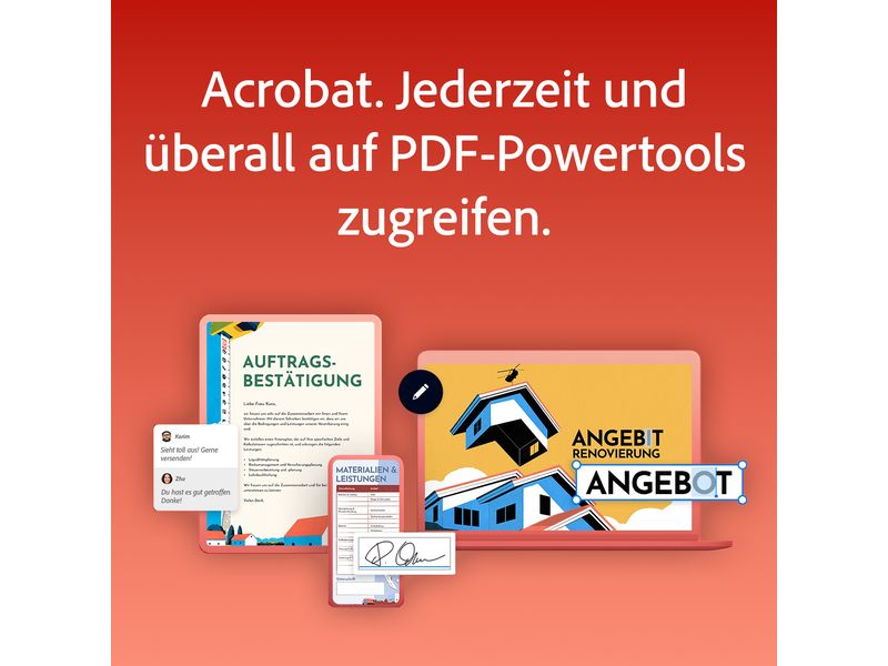 Adobe Acrobat Pro ESD, Subscription, 1 Jahr, WIN & MAC, ML Die zuverlässigste PDF-Lösung ist jetzt noch besser vernetzt