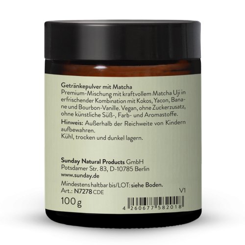 Sunday Natural Products  Matcha Latte