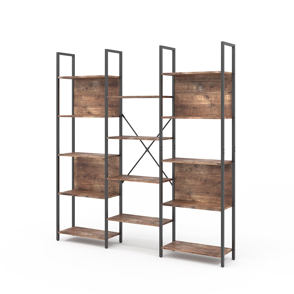 Vicco Bücherregal Fyrk Eiche Schwarz 158 x 167 cm offene Fächer