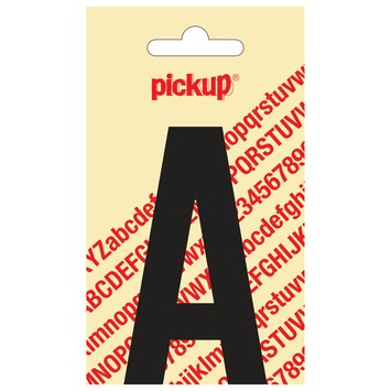 Pickup plakletter A zwart mat 90 mm