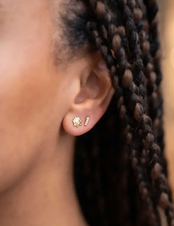 My Jewellery Studs staafje met strass steentjes MJ10297