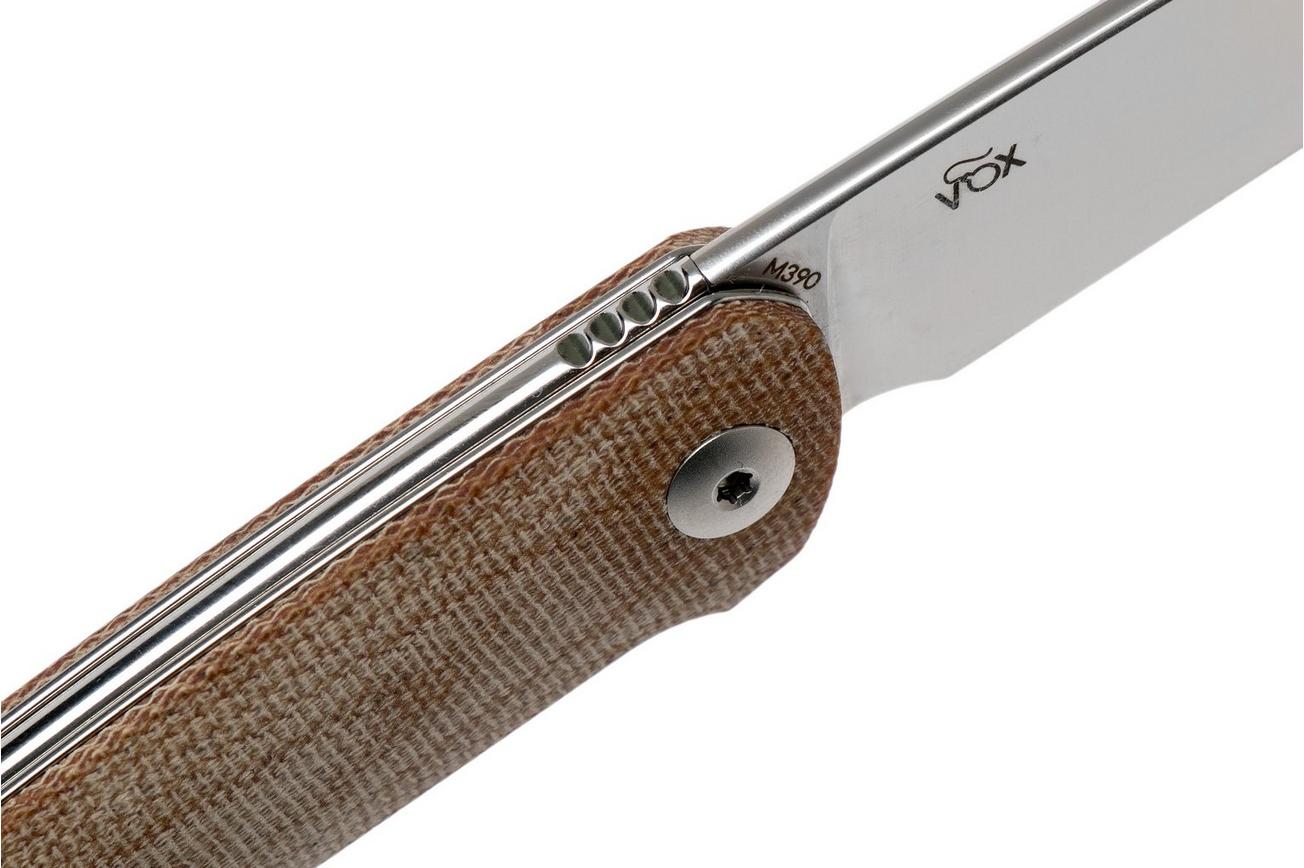 Viper Key V5976CN Natural Canvas Micarta zakmes, Jesper Voxnaes design