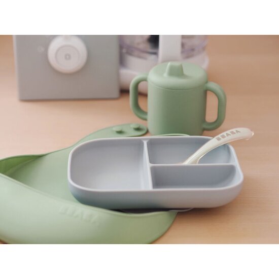 Coffret repas Les Essentiels   Grey/Sage Green        de               Béaba