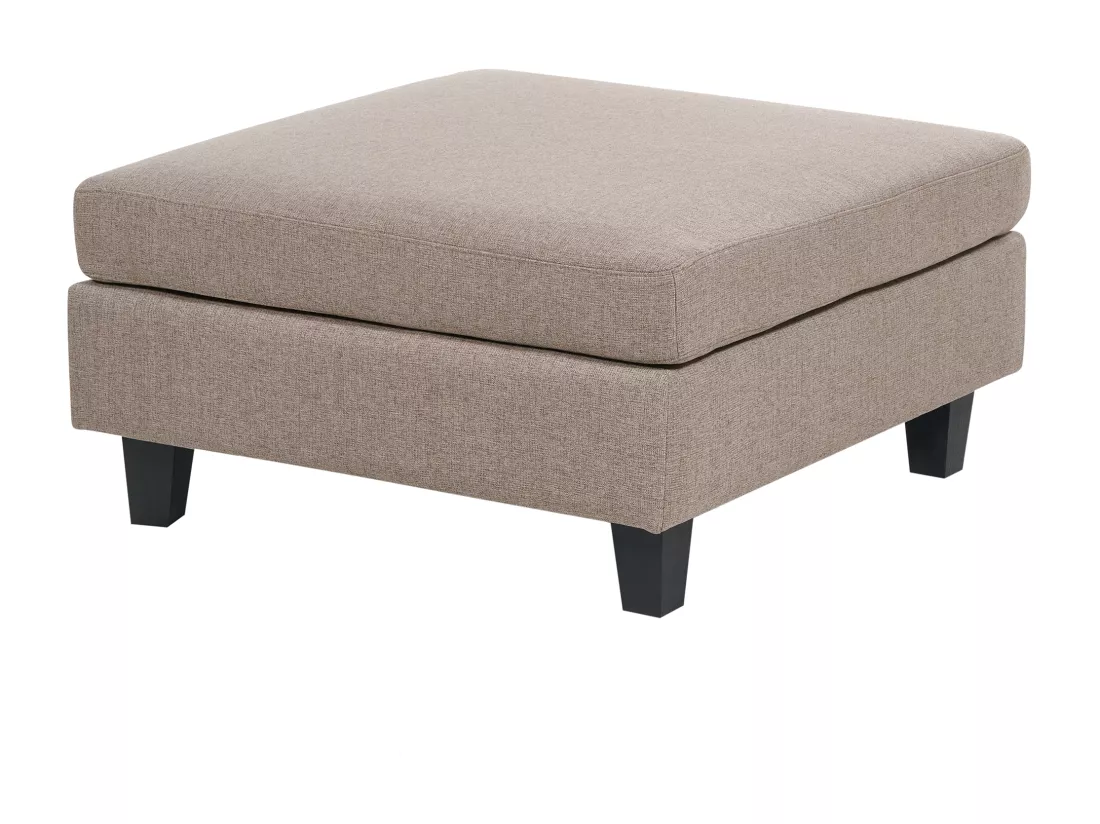 Canapé modulable 5 places en tissu marron avec ottoman UNSTAD