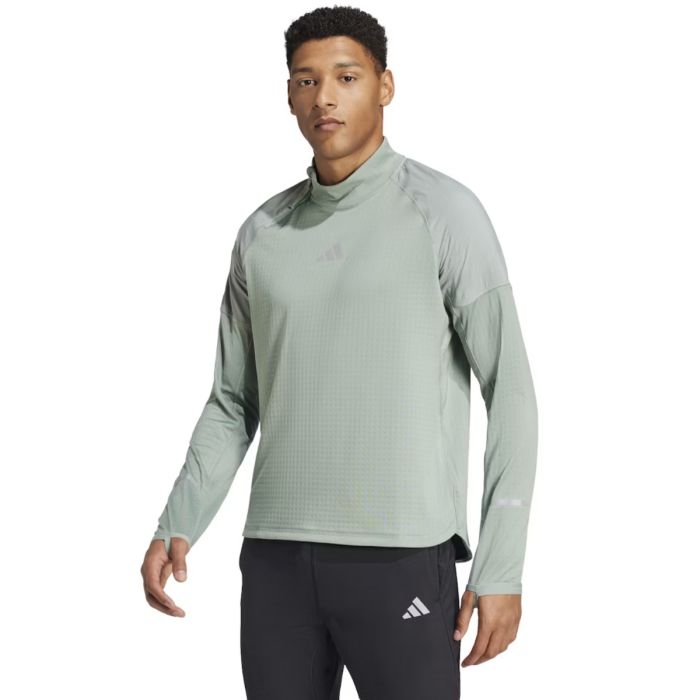 adidas Herre Trøjer Ultimate Hivis 1/2 LS Grøn