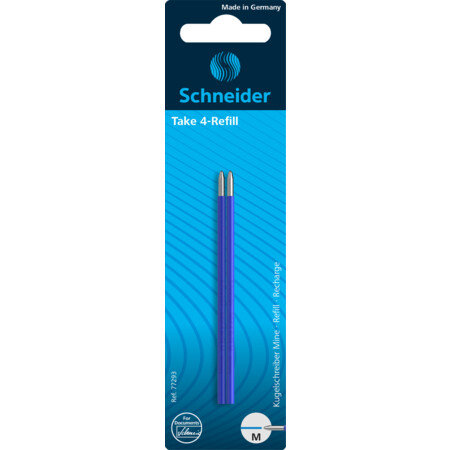 Schneider Take 4 Refill Kugelschreiber Mine - blau - M