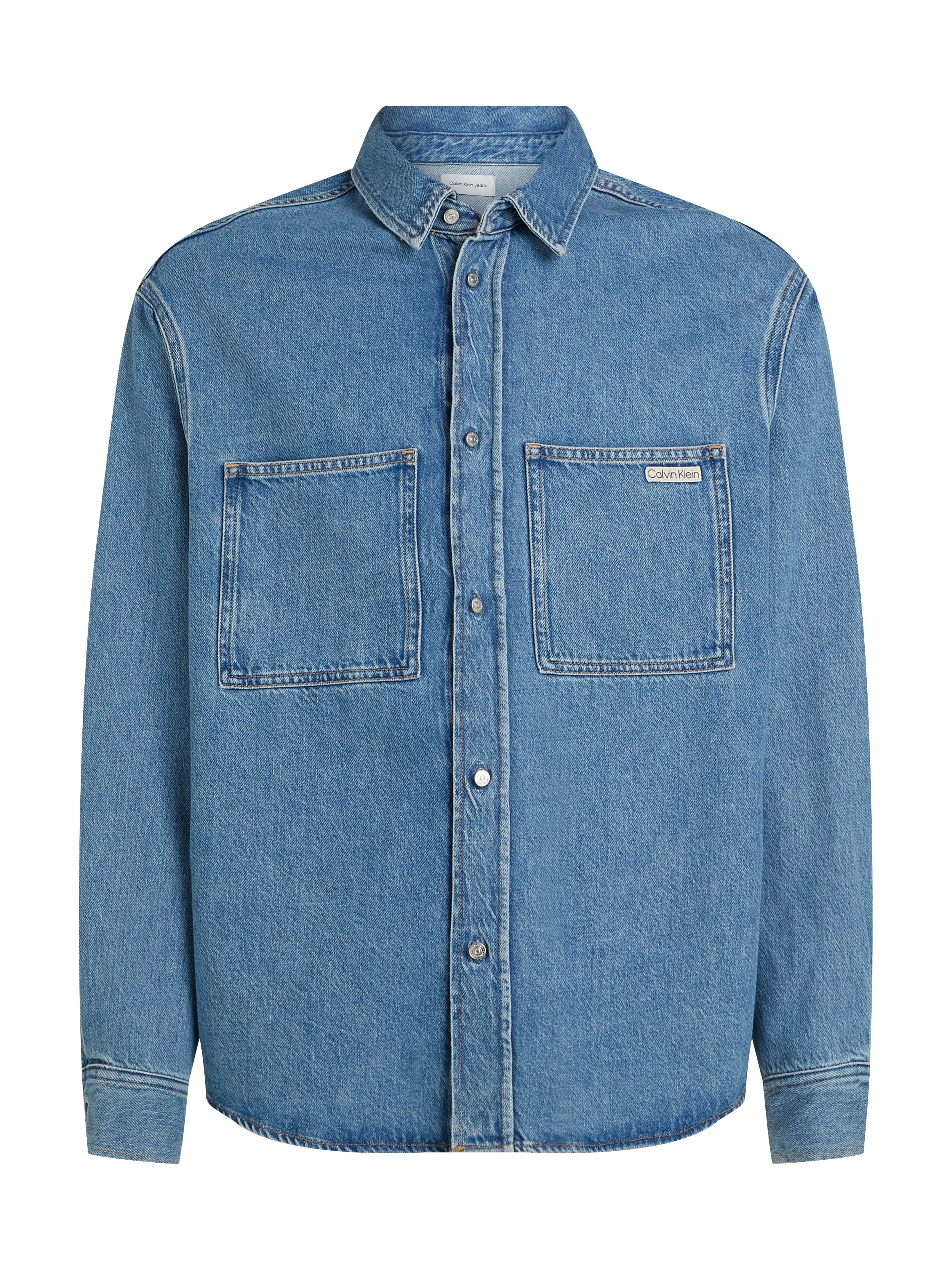 Calvin Klein Jeans Jeanshemd »RELAXED DENIM SHIRT«, in mittelblauer Waschung