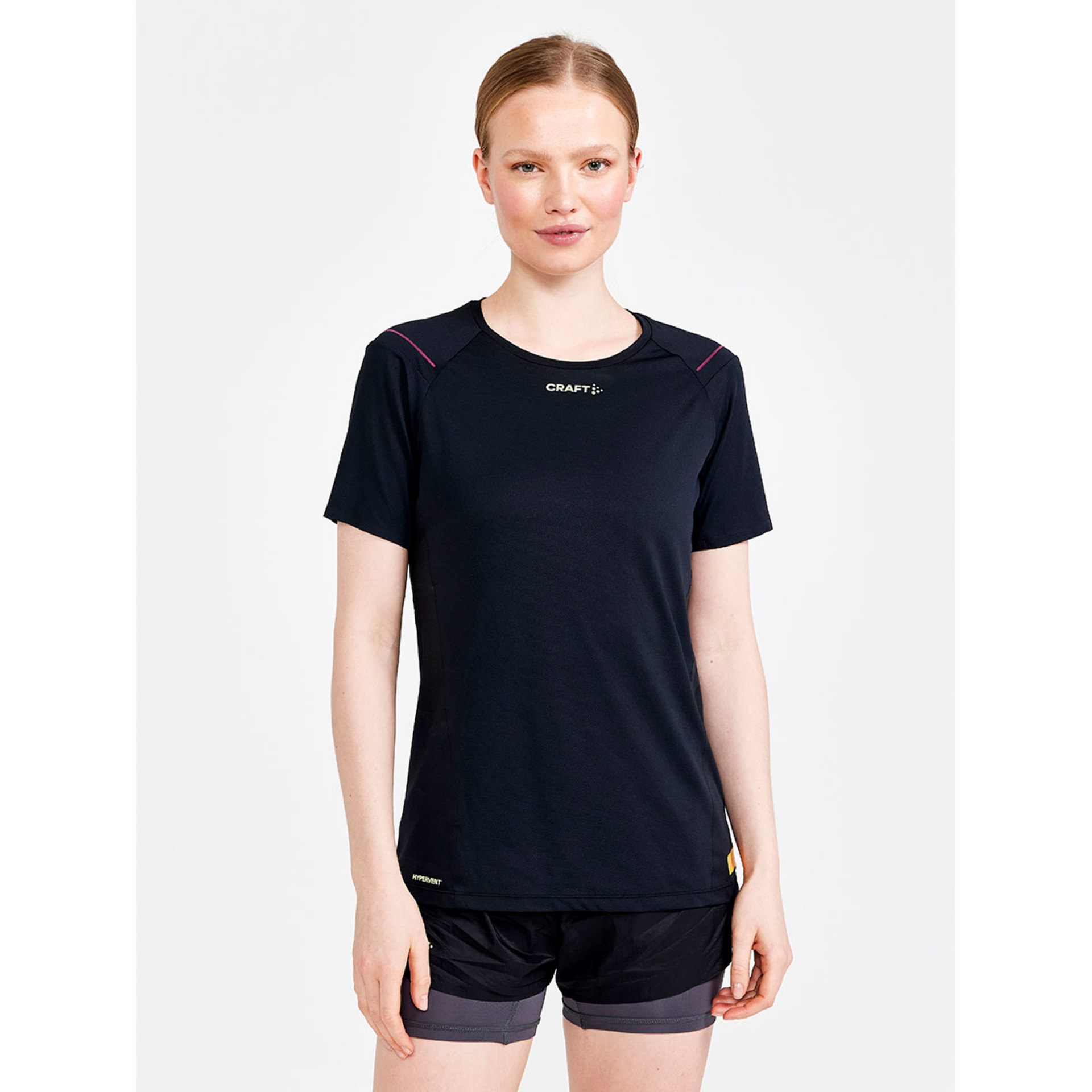 Craft PRO Hypervent Hardloopshirt Korte Mouwen Zwart Dames