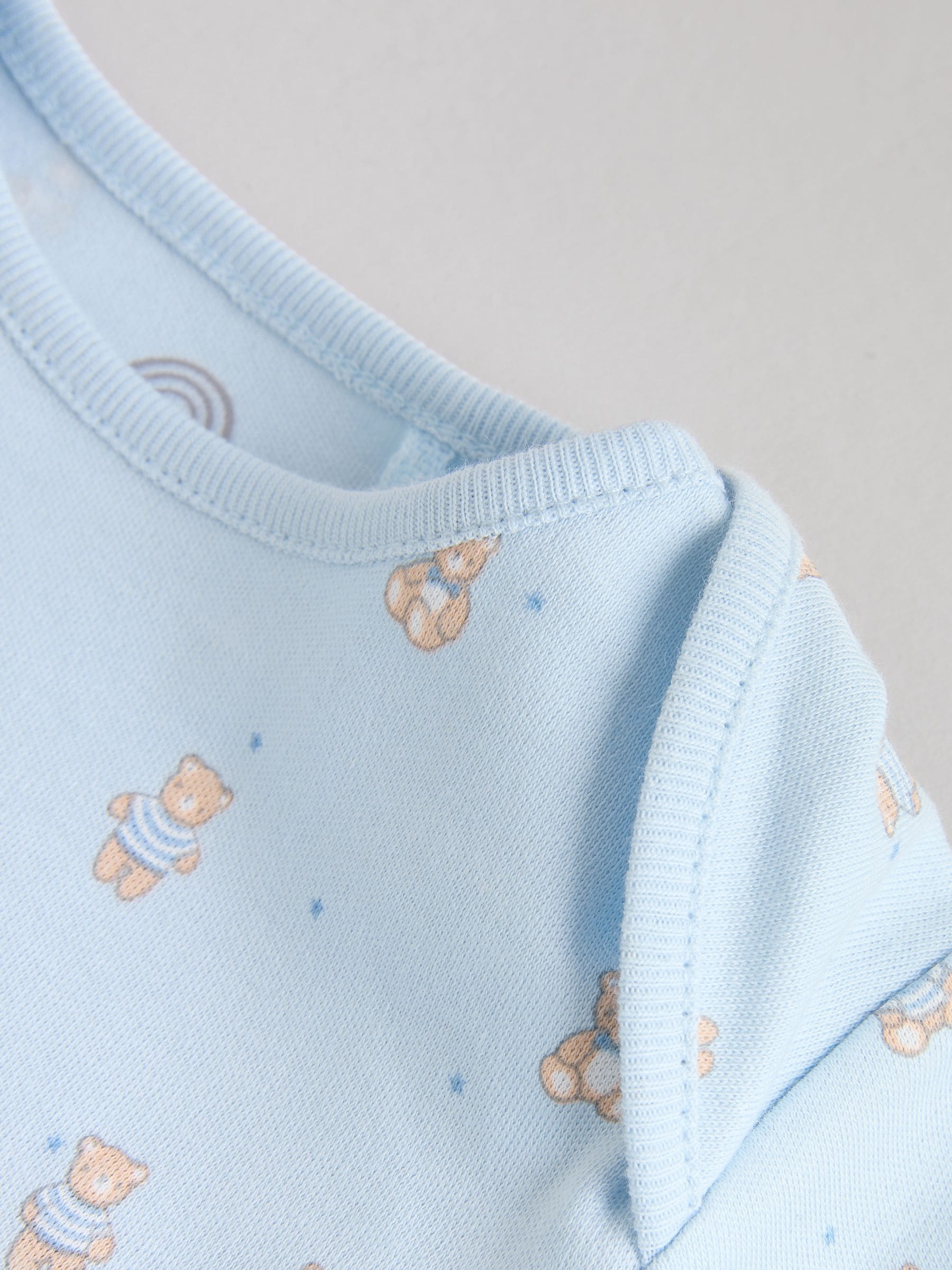 Blauw - Long Sleeved Baby Bear Bodysuit
