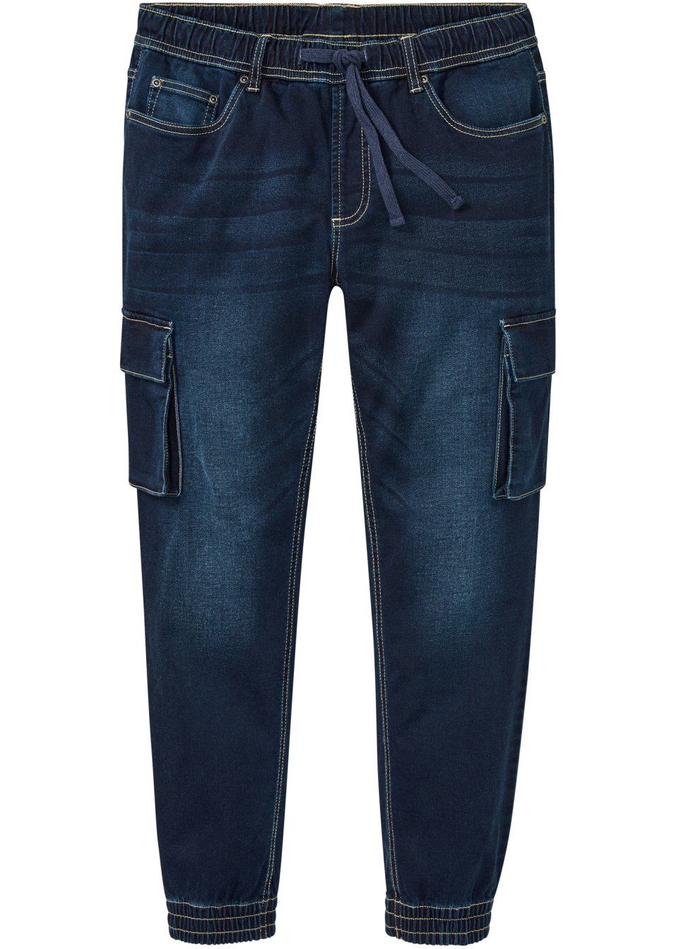 Jean cargo taille extensible Regular Fit, Straight