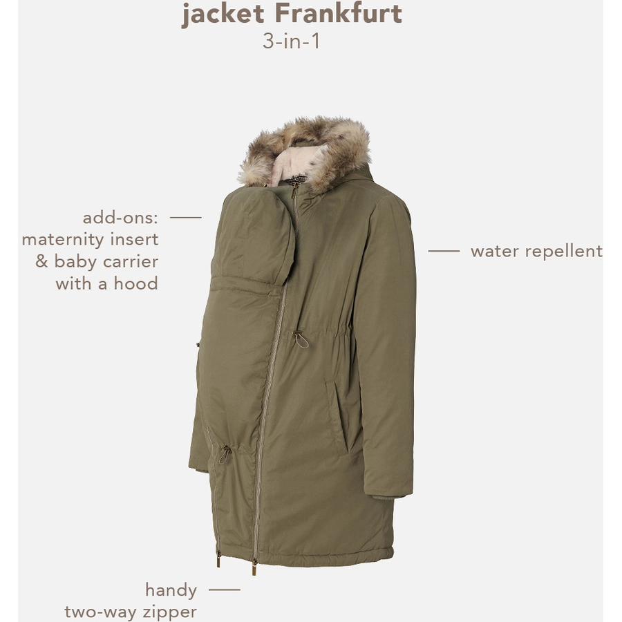 Noppies Umstandsjacke Winter Frankfurt 3-way Dusty Olive