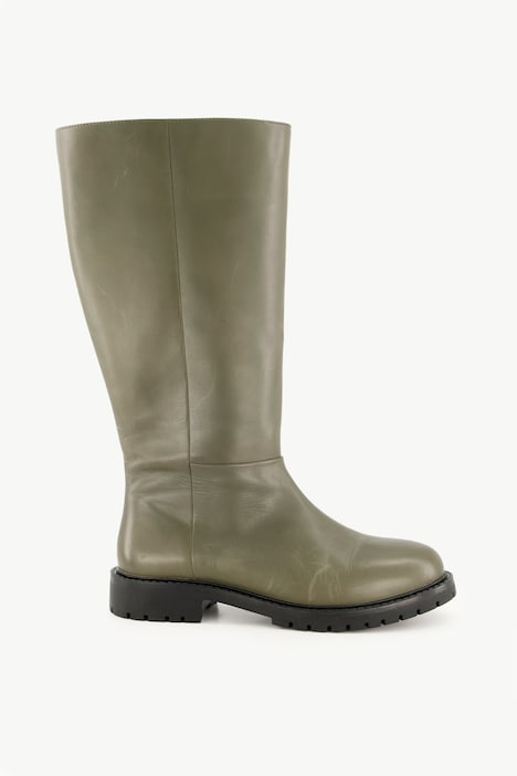 Lederstiefel, XXL-Schaft, Weite H