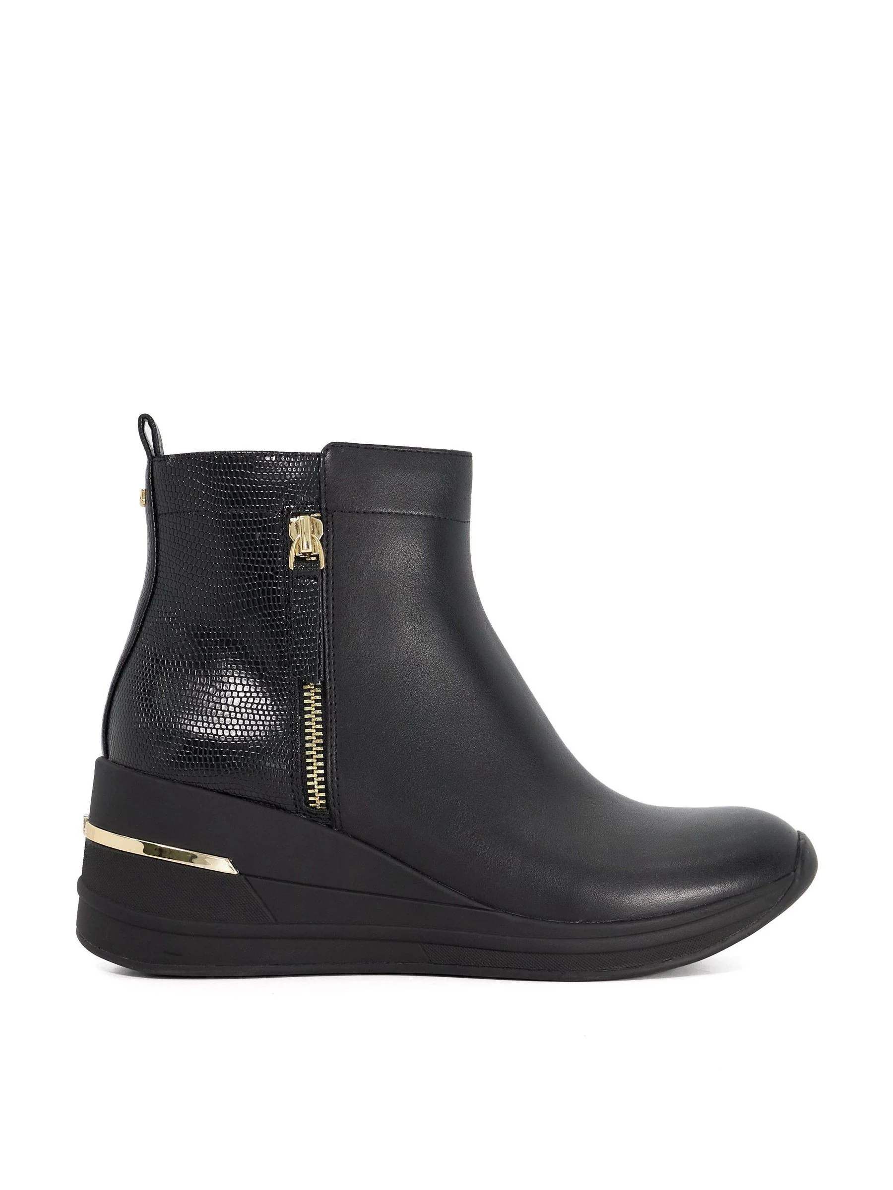 Dune London Everyone Side Zip Wedge Sport Trainers