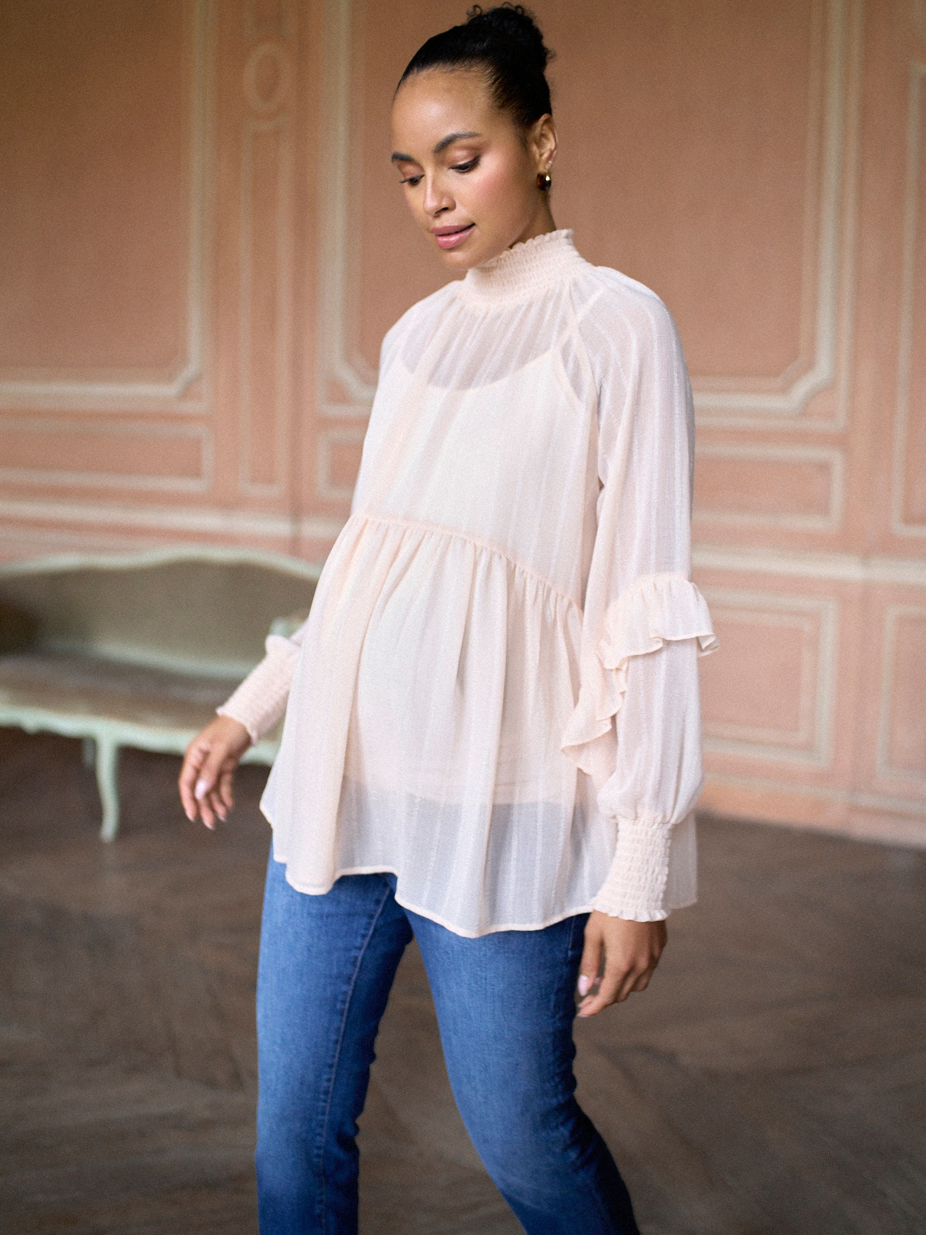 Seraphine Maternity Ruffle Blouse