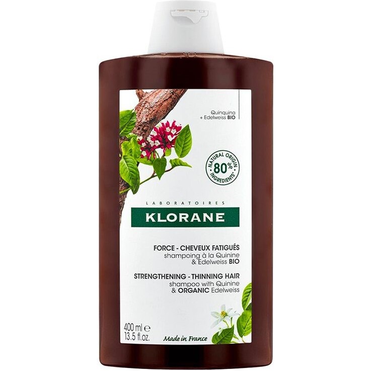 Shampooing à la quinine et edelweiss Bio Klorane - Flacon de 400 ml