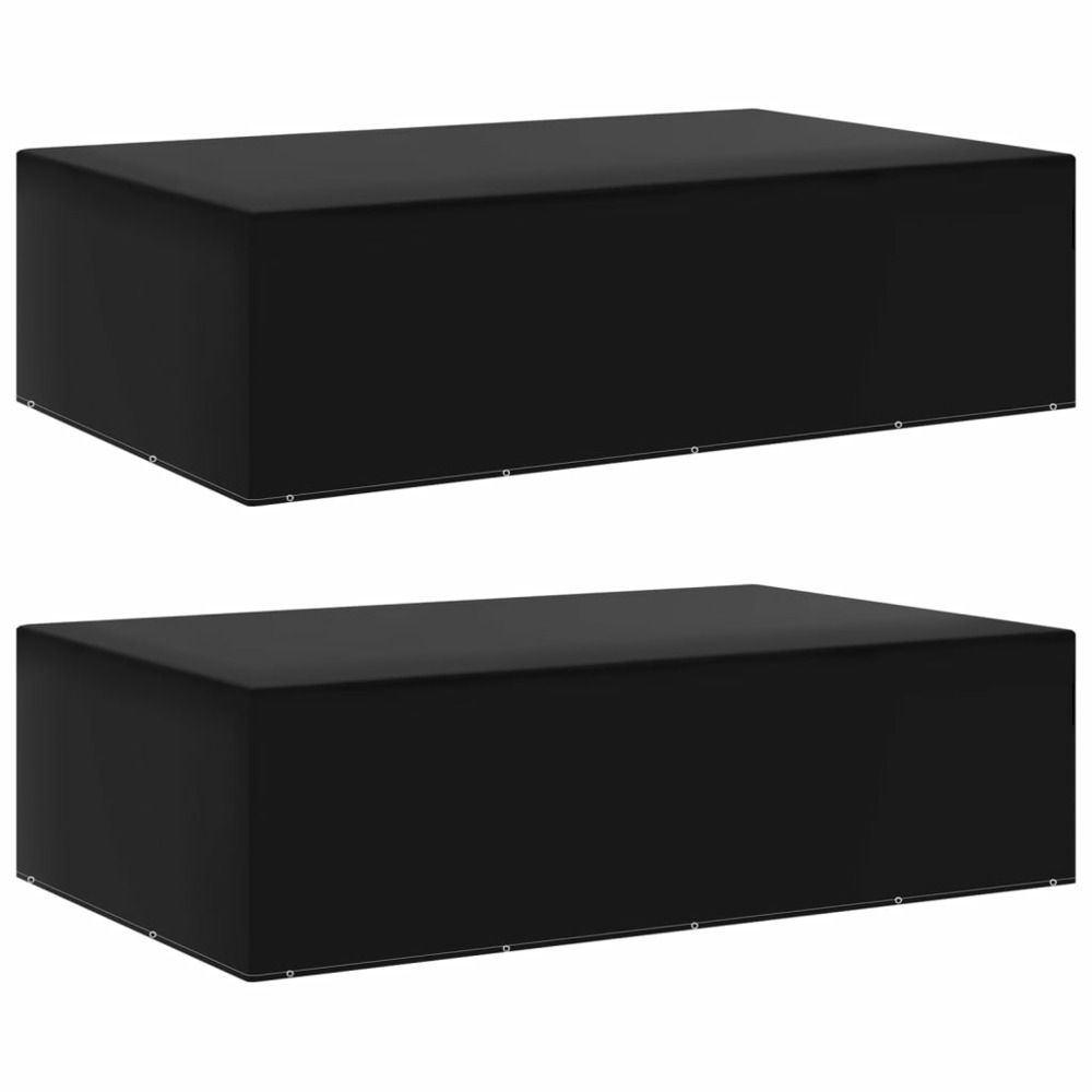 Housses de salon de jardin 2 pcs 12 œillets 325x205x90 cm