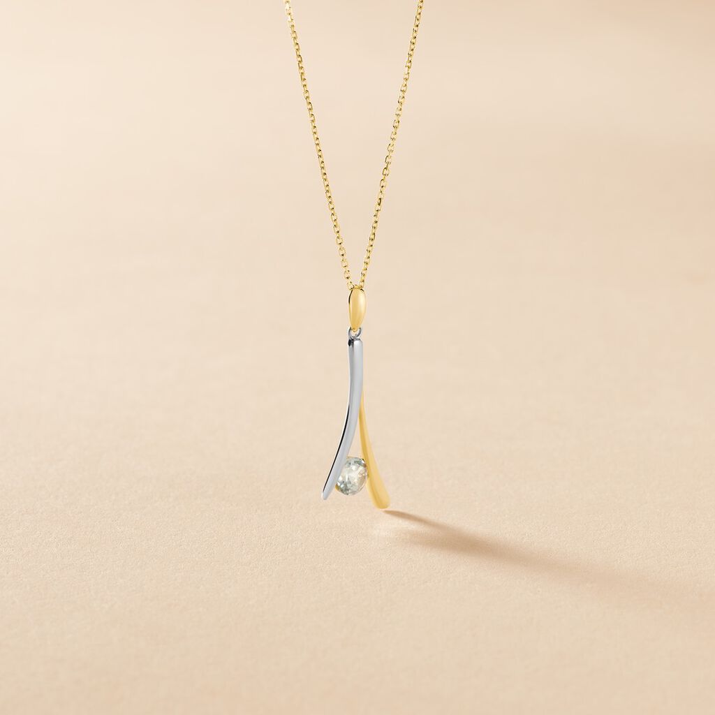 Collier Madli Or Bicolore Topaze