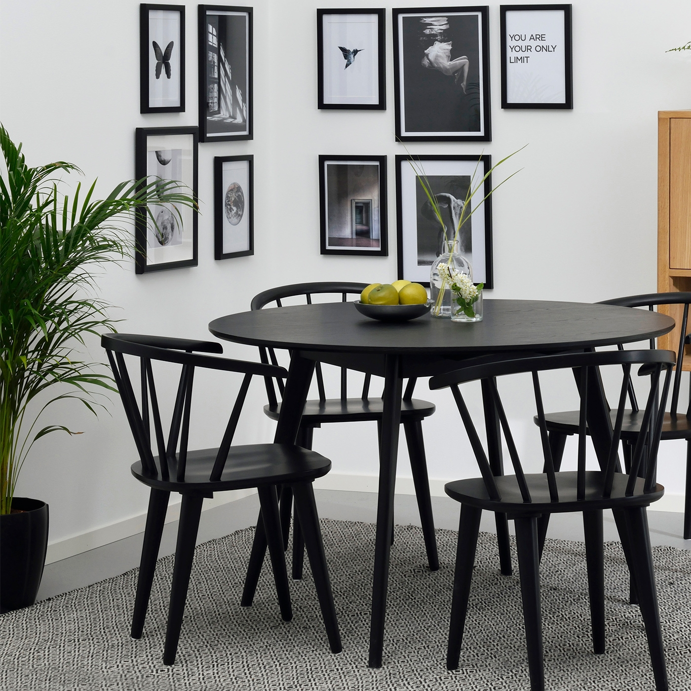 Eettafel Yumi Ø115 cm Donker eiken