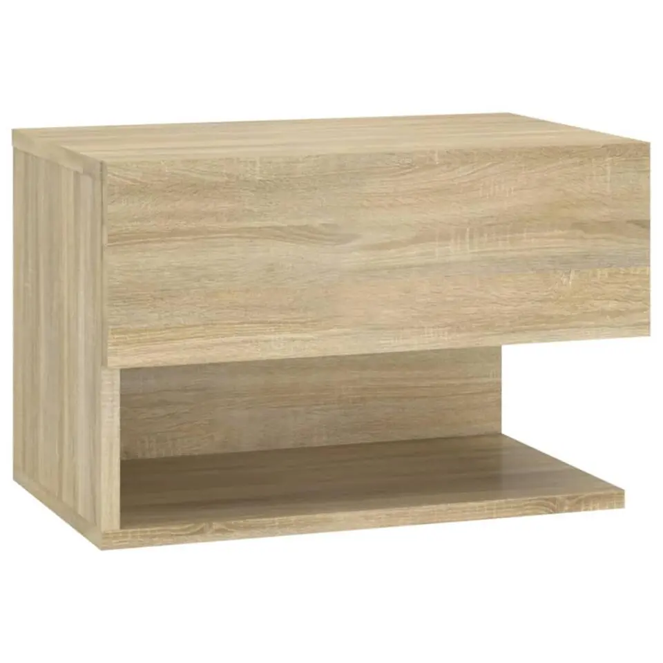 vidaXL - Wandnachtkastje - Bruin - Bewerkt hout - 2 stuks