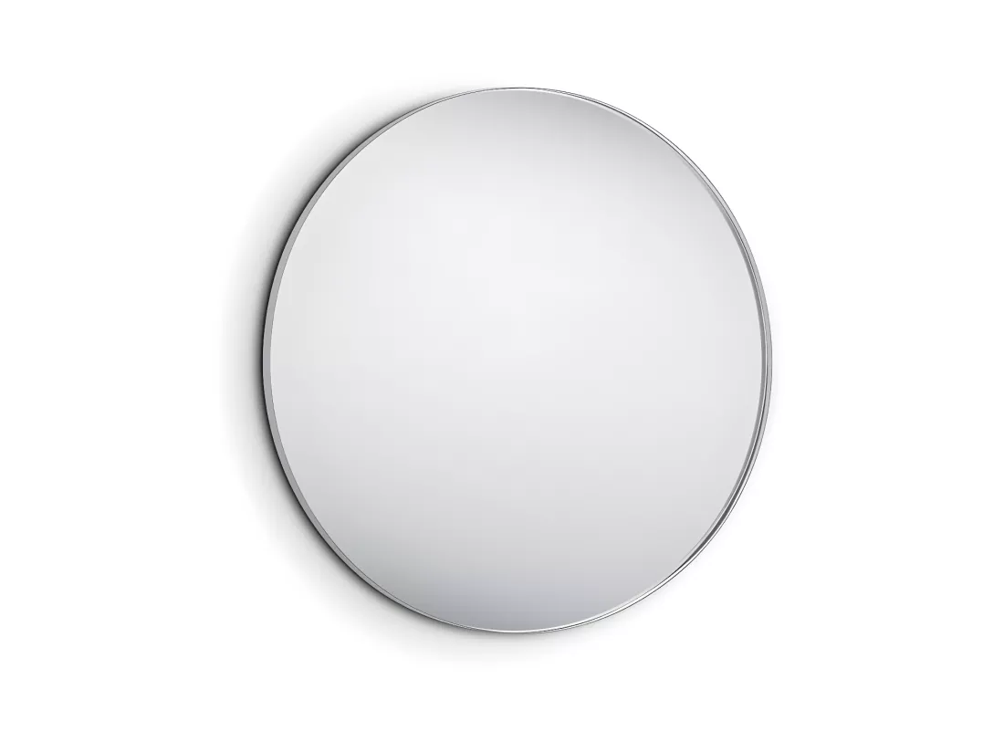 Britney - Miroir avec cadre - Argenté - Ø 80cm