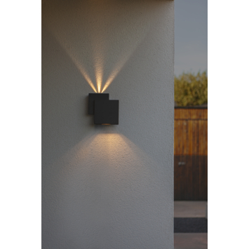 Lutec buitenlamp Rialto 2-lichts antraciet